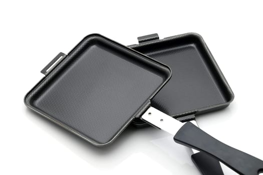 Press hot sandwich maker on white background