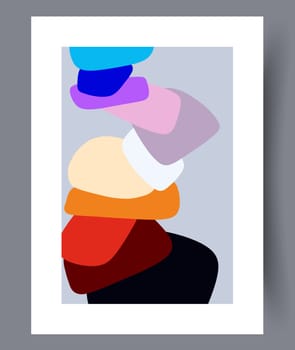 Printable wall art vector poster set. Scandinavian abstract vector print set for modern interior. Printable poster design.