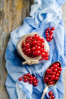 Red currant in the jar