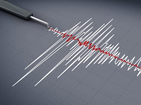 Seismic activity graph showing an earthquake.
