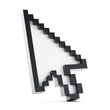 Arrow cursor isolated on white background