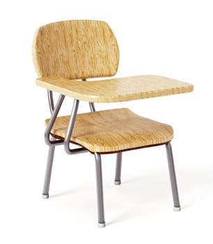School chair isolated on white background