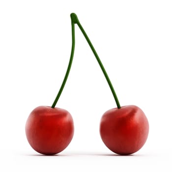 Cherry isolated on white background.