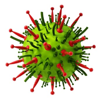 Virus or bacteria isolated on white background