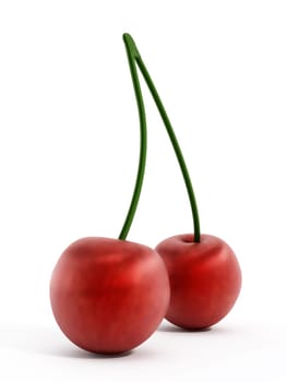 Cherry isolated on white background.