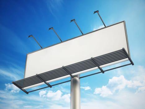 Blank billboard at the sky.