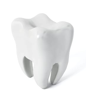 Tooth isolated on white background