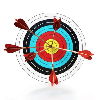Three arrows at the center of the target.