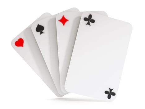 Playing cards set isolated on white background