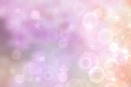 Abstract blurred fresh vivid spring summer light delicate pastel yellow pink orange bokeh background texture with bright circular soft color lights. Beautiful backdrop illustration.