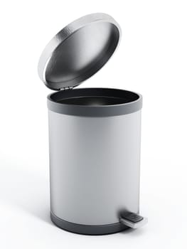 Trash bin isolated on white background