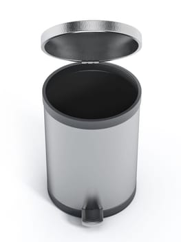 Trash bin isolated on white background