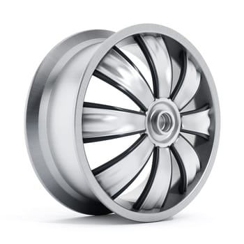 Car wheel isolated on white background