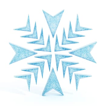 Snowflake isolated on white background