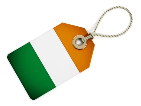 Ireland flag on isolated tag.