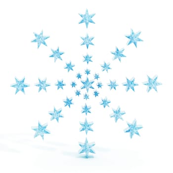 Snowflake isolated on white background