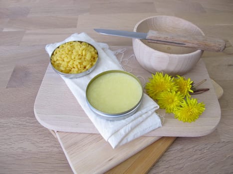 Homemade natural beeswax wood cleaner for wooden cutting boards and surfaces