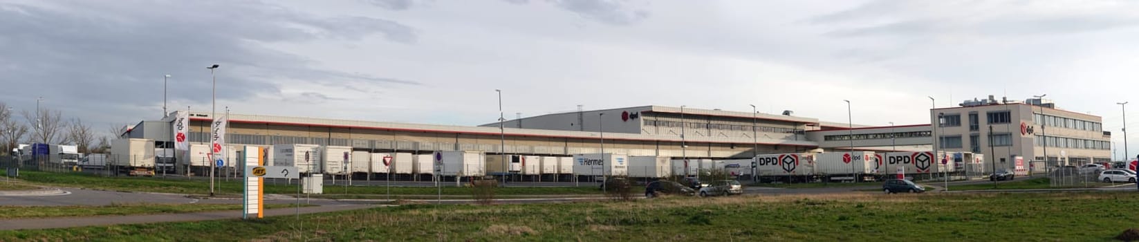 Verteilzentrum des Logistikunternehmens DPDgroup, früher  Deutscher Paketdienst, Nordrhein-Westfalen, Deuschtland, Erftstadt-Lechenich