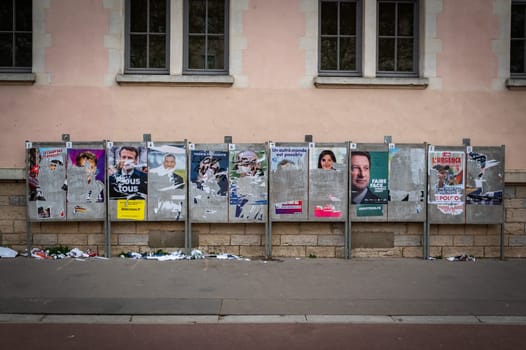 Lyon - Rhone Alpes Auvergne - France - 06 April 2022 - view of the French candidates for the 2022 presidential elections