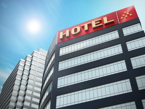 Hotel building against the sky.