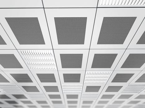 Suspended ceiling with rectangle tiles