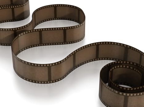 Photo film strip isolated on white background