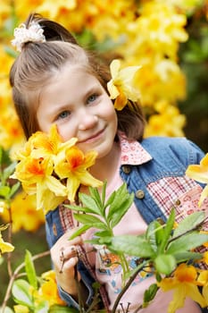 Between flowers
