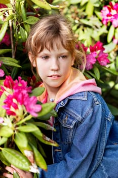 Between flowers