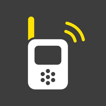 Baby radio monitor vector glyph icon. Graph symbol for children and newborn babies web site and apps design, logo, app, UI