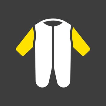 Baby bodysuit vector glyph icon. Baby Romper. Graph symbol for children and newborn babies web site and apps design, logo, app, UI