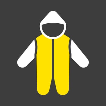 Baby bodysuit vector glyph icon. Baby Romper. Graph symbol for children and newborn babies web site and apps design, logo, app, UI