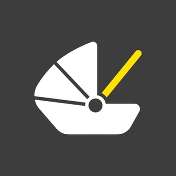 Carrycot baby vector isolated glyph icon. Graph symbol for children and newborn babies web site and apps design, logo, app, UI