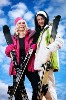 Female skiers