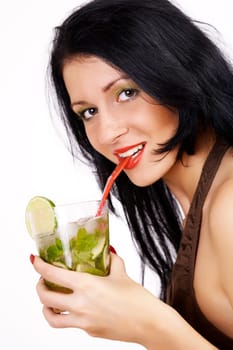 Woman with Mojito I.