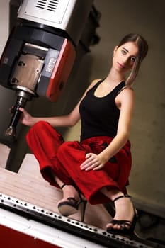 Woman in company V.