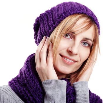 Woman in the purple cap I.