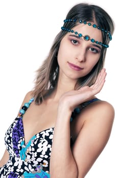 Young woman with corals II.
