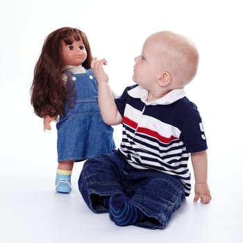 Small child with the doll