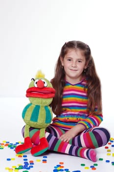 Girl with Plush Toys II.
