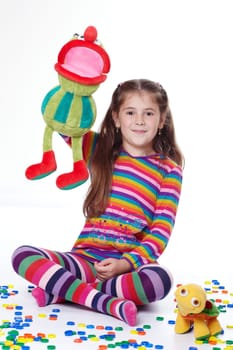 Girl with Plush Toys III.