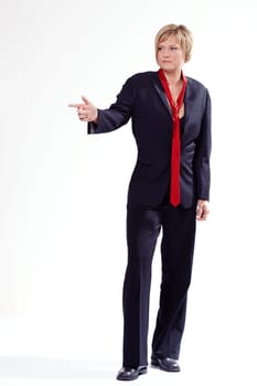 Woman in a suit
