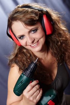 Woman with the acuum screwdriver I.