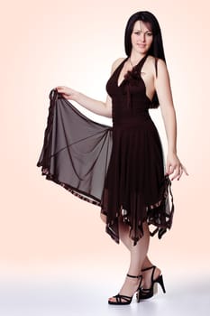 Pretty woman in ball gown