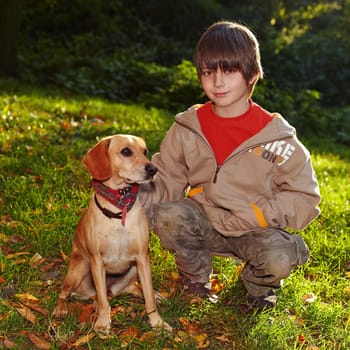 Boy with the dog