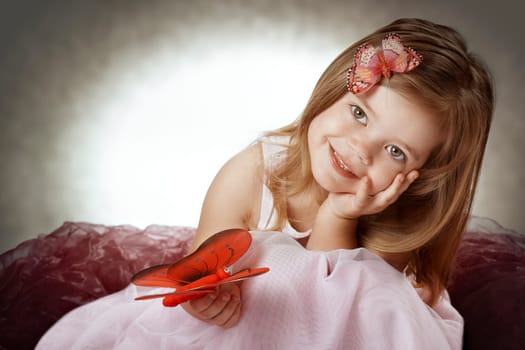 Girl with butterfly in hair II