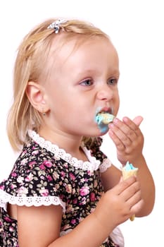 Girl eating ice III