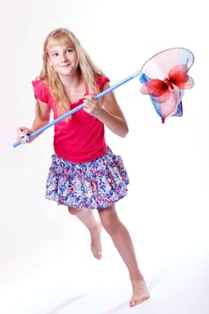 Girl catching butterfly I