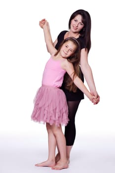 Daughter dancing with her mother