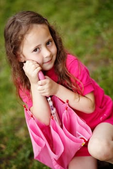 Portrait of a girl with an umbrella