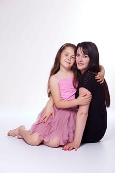 Daughter hugging her mother